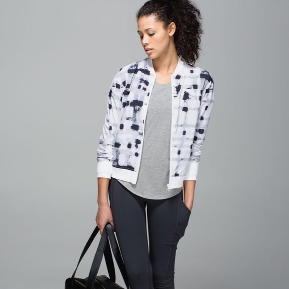 lululemon athletica Jackets & Blazers - Lululemon Noir Jacket // Ghost Weave White Black